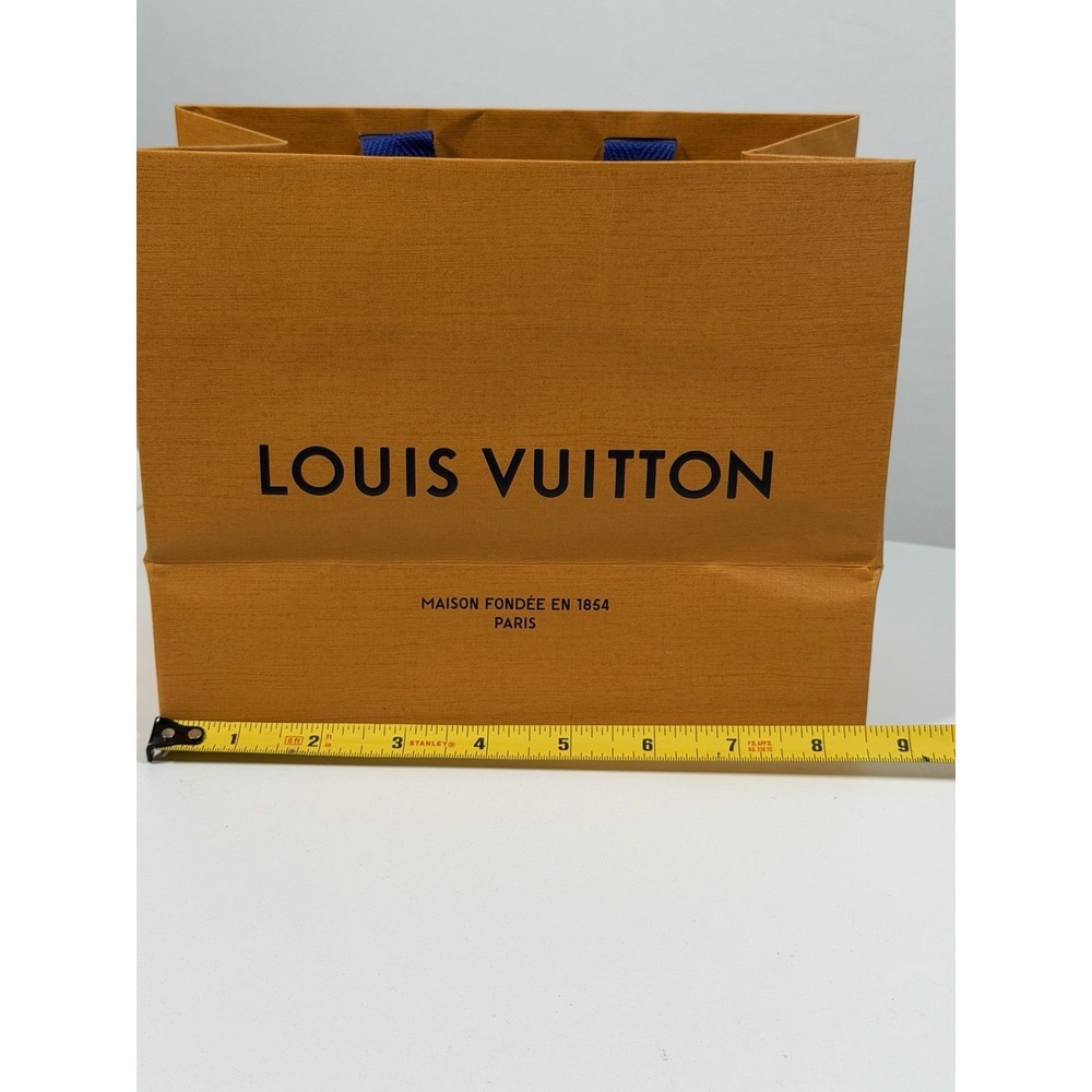 LOUIS VUITTON 8.5" x 7" Authentic Paper Gift/Shopping Bag Small Tote Orange 0022 - Picture 8 of 9